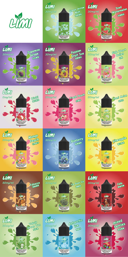 New product LIMI e-cigarette oil e-cigarette salt oil 0 bu cool oil-30ML Taiwan ready-VAKAVAPE Candy House