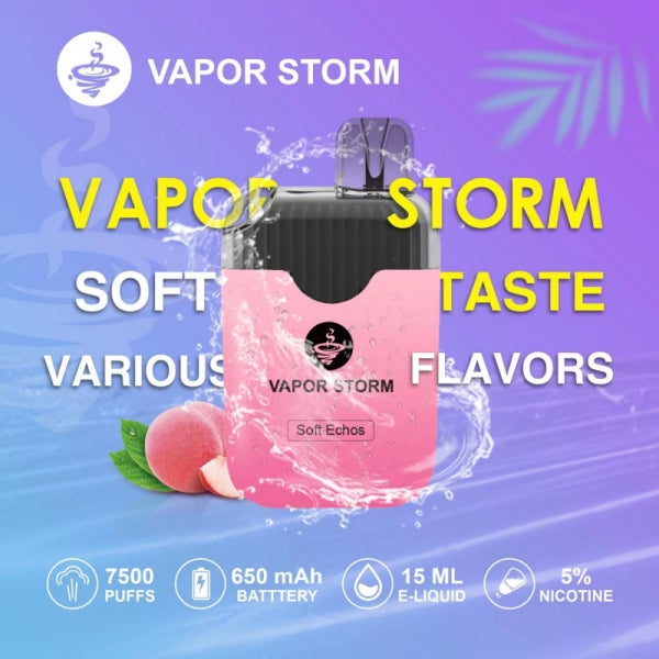 風暴拋棄式7500口 超大容量  VAPOR STORM一次性電子煙 可充電 台灣現貨-VAKAVAPE糖果屋 - VAKA Vape糖果屋