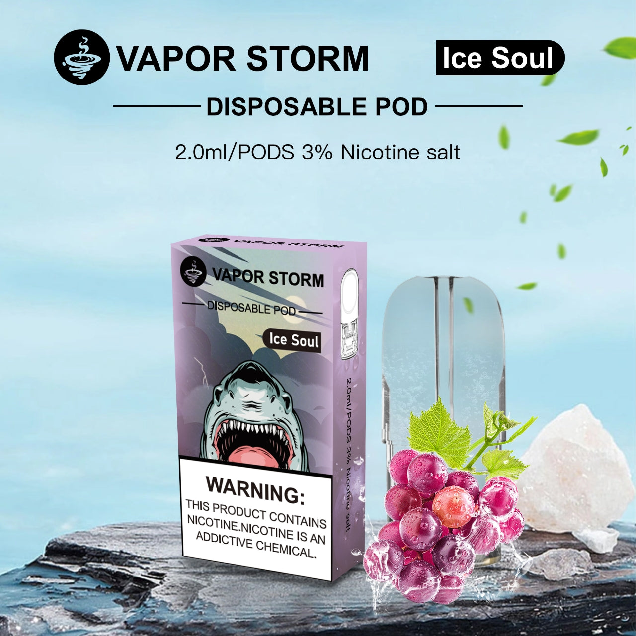 風暴五代煙彈 VAPOR STORM 五代通用電子霧化彈 台灣現貨-VAKAVAPE糖果屋 - VAKA Vape糖果屋