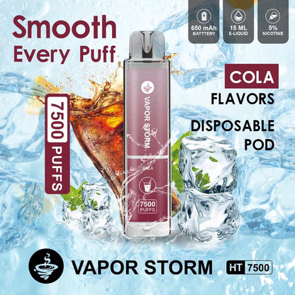 辣妹拋棄式 VAPOR STORM風暴辣妹 辣妹7500口大容量拋棄式  可充電 - VAKA Vape糖果屋