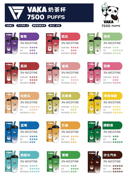 🔥火爆新品🔥 VAKA奶茶杯 7500口 拋棄式 - VAKA Vape糖果屋